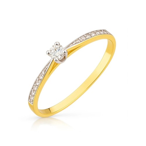 Delikatny pierścionek zaręczynowy z cyrkonią pr. 333