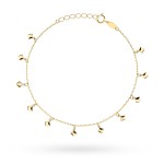 Bransoletka złota z wiszącymi rombami