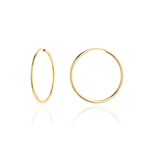 Kolczyki złote kółka super lekkie pr. 333 - 2,5cm