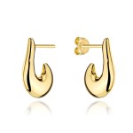 Elegant gold teardrop earrings