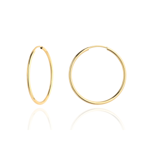 Kolczyki złote kółka super lekkie pr. 333 - 3cm