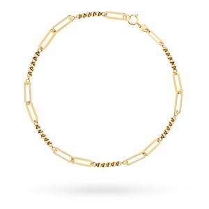 Bransoletka złota kuleczki gładkie i ogniwa