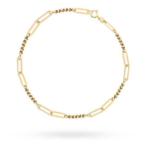 Bransoletka złota kuleczki gładkie i ogniwa