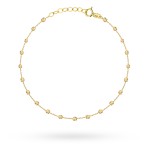 Bransoletka złote delikatne diamentowane kulki