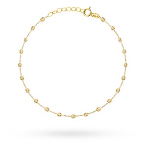 Bransoletka złote delikatne diamentowane kulki