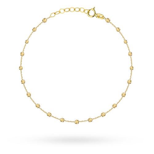 Bransoletka złote delikatne diamentowane kulki