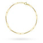 Bransoletka złota diamentowane kuleczki i ogniwa