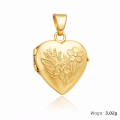 Zawieszka puzderko serce grawerowany kwiatek