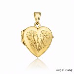 Zawieszka puzderko serce grawerowany kwiatek - różne wzory