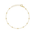 Bransoletka złota z diamentowanymi owalnymi elementami