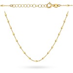 Naszyjnik złoty z diamentowanymi owalnymi elementami