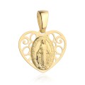 Medalik złoty cudowny w ażurowym sercu pr. 375