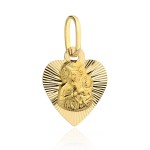 Medalik Matka Boska Częstochowska w diamentowanym serduszku pr. 375