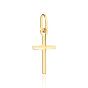 Złoty krzyżyk delikatny żłobiony mały pr. 375