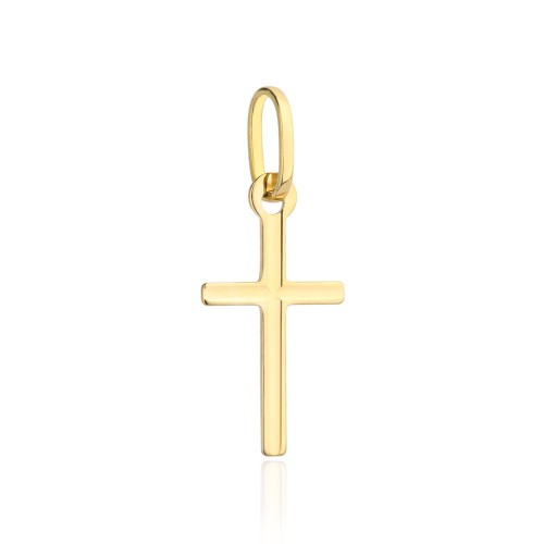 Złoty krzyżyk delikatny żłobiony mały pr. 375