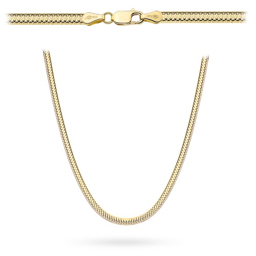 Naszyjnik złoty jednostronnie diamentowany 3mm