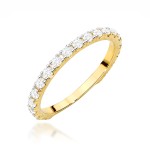 Pierścionek złoty wysadzany cyrkoniami