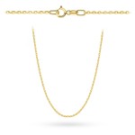 Gold chain - diamond-cut Rolo weave, 50 cm pr. 375