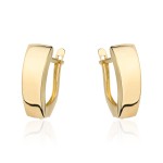 Kolczyki złote gładkie duże na angielskim zapięciu pr. 375
