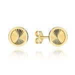 Kolczyki złote kółka w gładkiej oprawie pr. 375