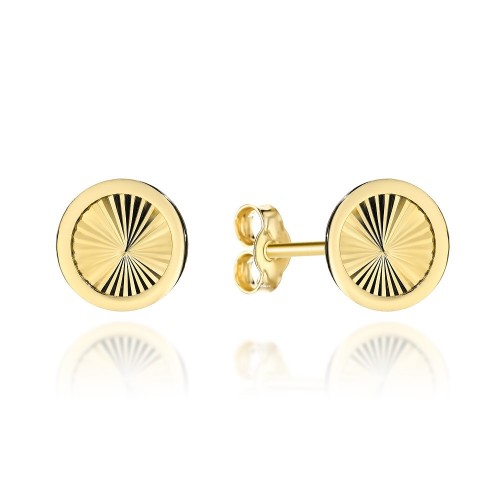 Kolczyki złote kółka w gładkiej oprawie pr. 375