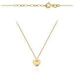 Naszyjnik złoty diamentowane serce w oprawie super lekki pr. 375