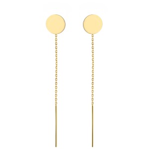 Kolczyki przewlekane złote kółka