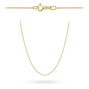 Łańcuszek złoty pr. 375 - splot pancerka gładka 40 cm super lekki