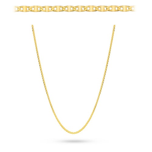 Gold chain 585 - Gucci flat weave, 42 cm