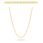  Gold chain 375 - Gucci flat weave, 50 cm