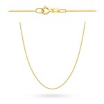 Łańcuszek złoty pr. 585 - splot kostka 50 cm