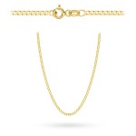 Gold chain 585 - plain weave, 40 cm