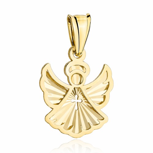 Zawieszka złota diamentowany aniołek pr. 375