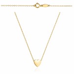  Gold necklace with a smooth, convex heart, 375