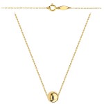  Necklace with one gold ball, super light, 45cm, 375