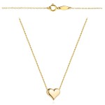 Naszyjnik złoty z gładkim wypukłym sercem pr. 375