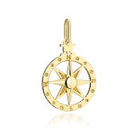 Zawieszka złota róża wiatrów średnia