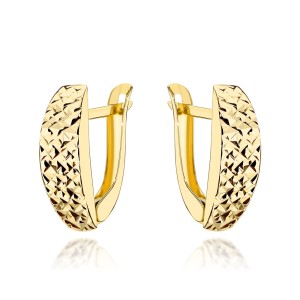 Diamond gold earrings, 585