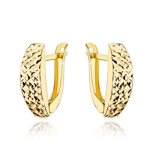 Diamond gold earrings, 585
