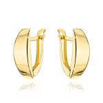 Smooth gold earrings, 585