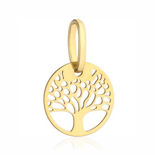 Zawieszka złota okrągła drzewko szczęścia.jpg