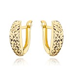 Diamond gold earrings, 375