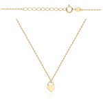 Gold heart necklace with a padlock