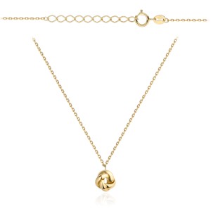 Gold knot necklace