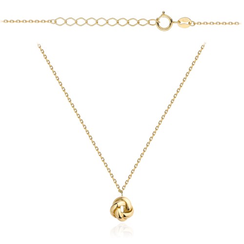 Gold knot necklace