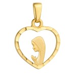 Medalik Matka Boska w diamentowanym sercu pr. 585