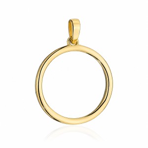 Zawieszka złota gładki ring