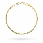 Bransoletka złota jednostronnie diamentowana 2,5mm