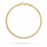 Bransoletka złota jednostronnie diamentowana 3mm