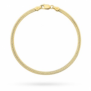 Gold bracelet with 3mm diamonds on one side
